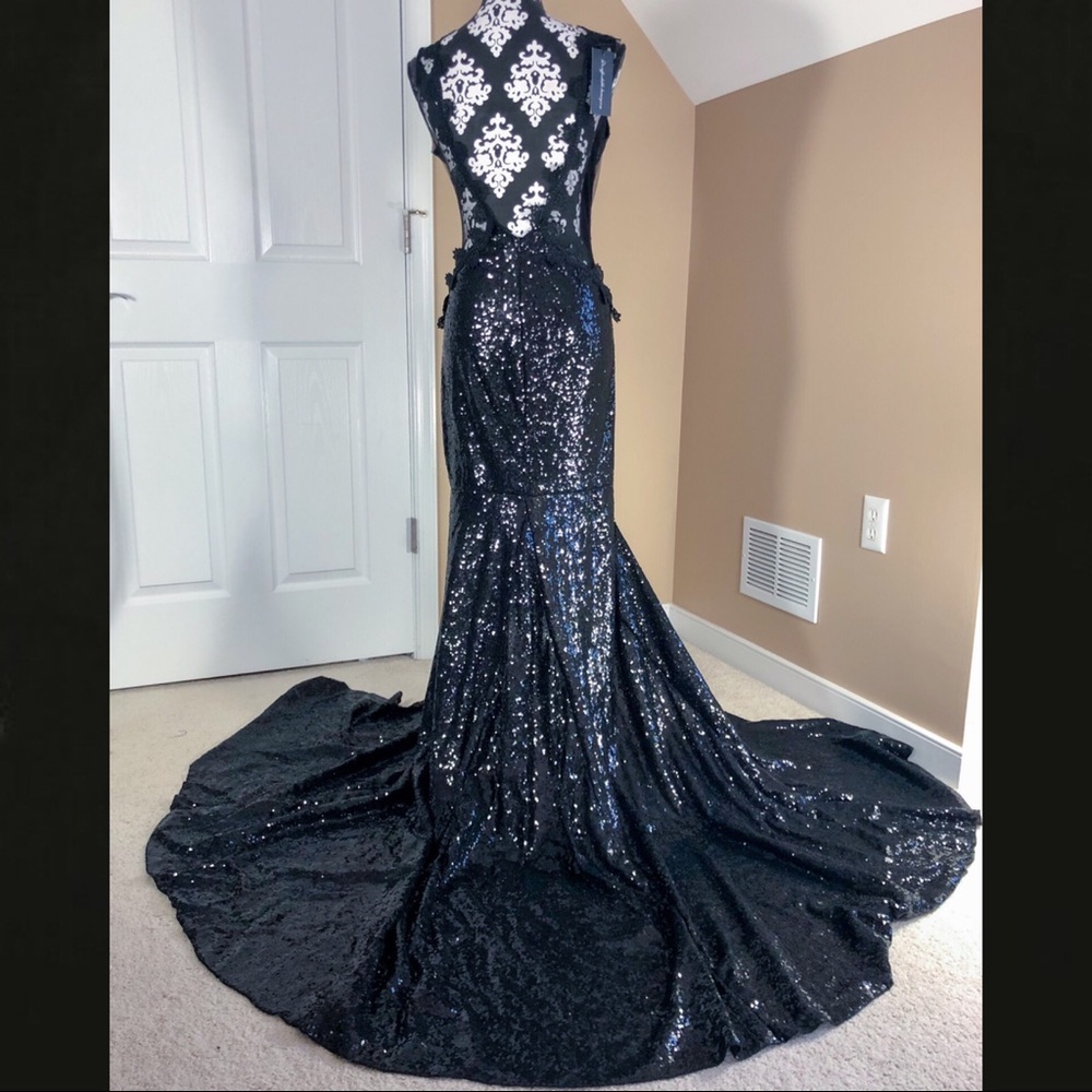 Black Sequin Formal Gown